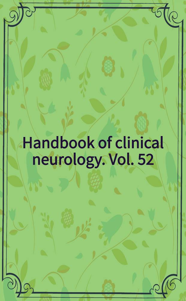 Handbook of clinical neurology. Vol. 52 (Rev. ser.; 8) : Microbial disease
