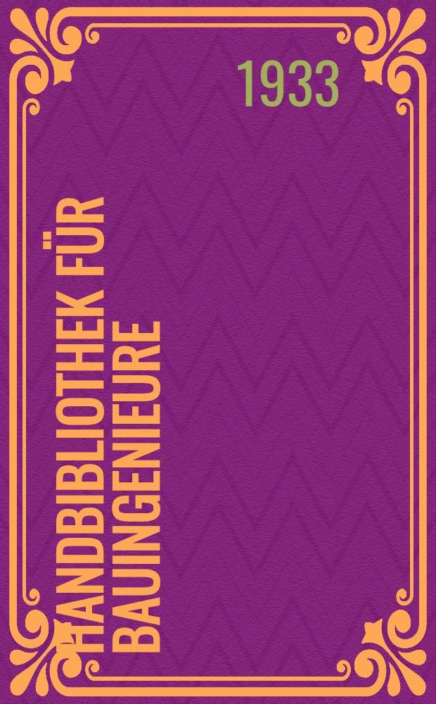 Handbibliothek f&uuml;r Bauingenieure : Ein Hand- und Nachschlagebuch f&uuml;r Studium und Praxis. Bd. 6 : Kanalisation und Abwasserreinigung