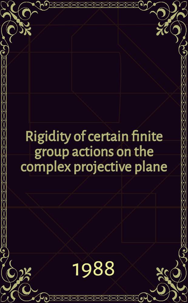 Rigidity of certain finite group actions on the complex projective plane