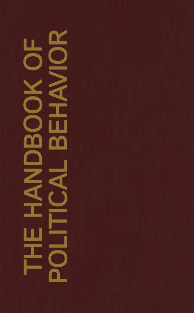 The Handbook of political behavior