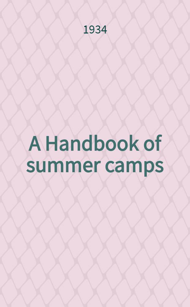 A Handbook of summer camps
