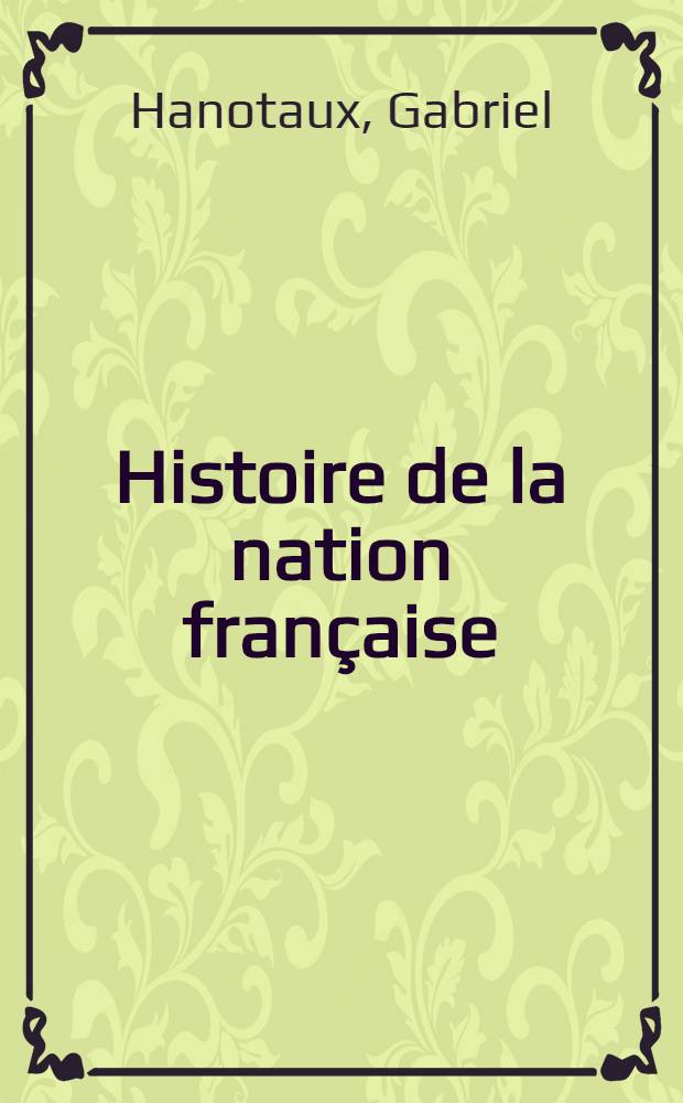 Histoire de la nation française