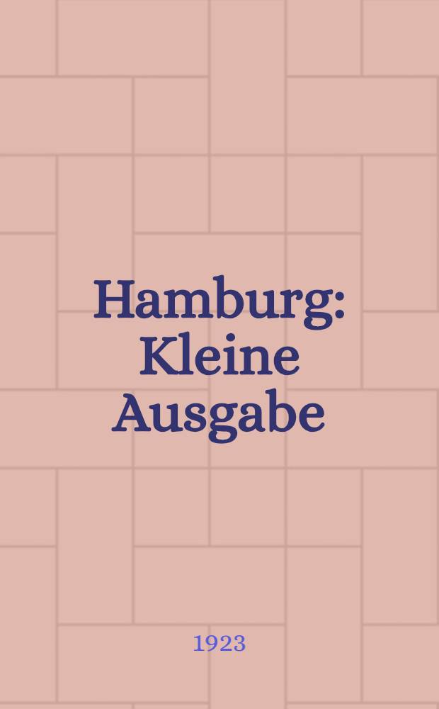 Hamburg : Kleine Ausgabe
