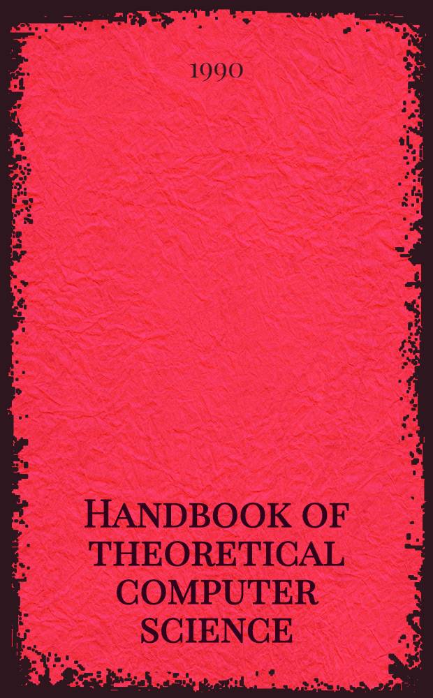 Handbook of theoretical computer science