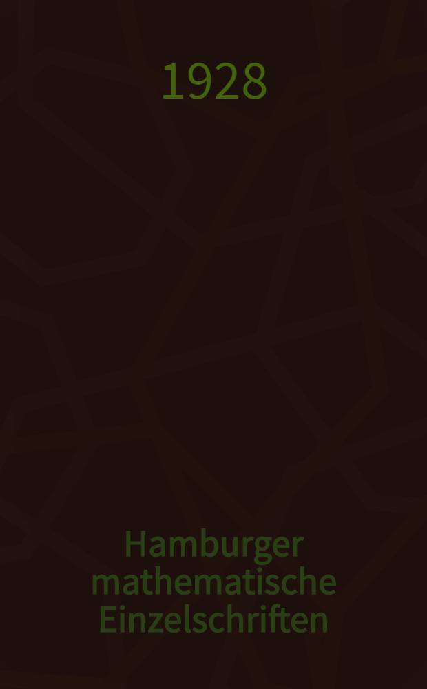Hamburger mathematische Einzelschriften
