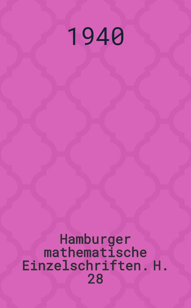 Hamburger mathematische Einzelschriften. H. 28 : Elementare Theorie des Spiegelteleskops von B. Schmidt