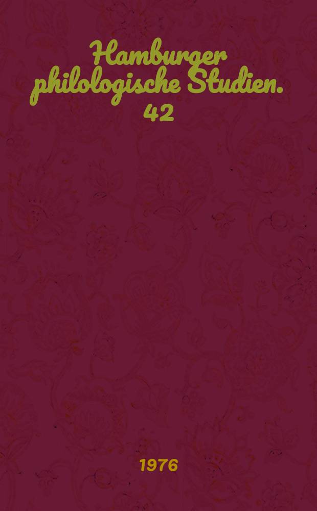 Hamburger philologische Studien. 42 : Komik, Ironie und Satire ...