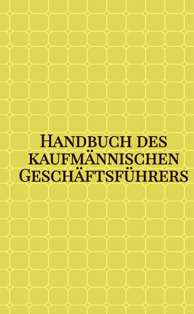 Handbuch des kaufmännischen Geschäftsführers