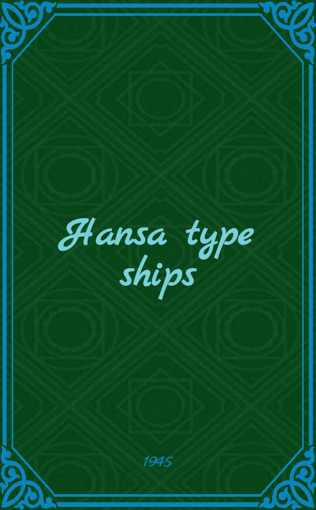 Hansa type ships