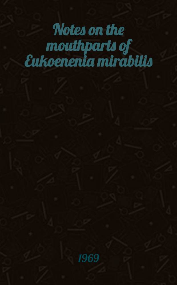 Notes on the mouthparts of Eukoenenia mirabilis (Grassi) (Arachnidea: Palpigradia)