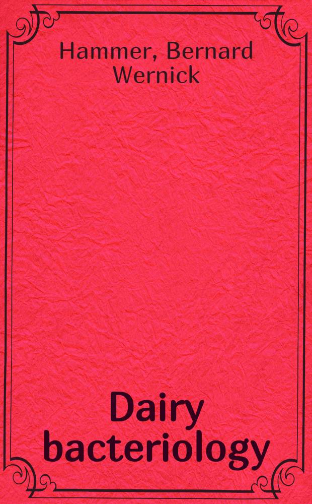 Dairy bacteriology