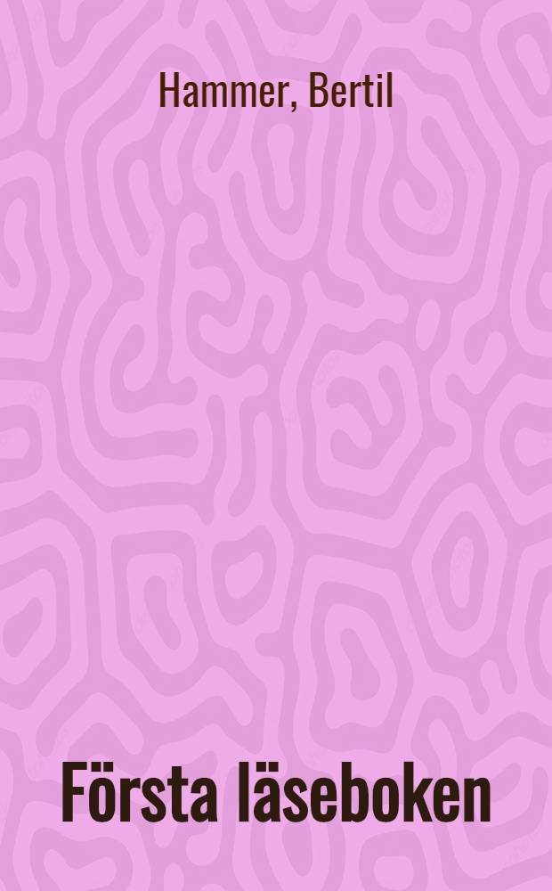 F&ouml;rsta l&auml;seboken