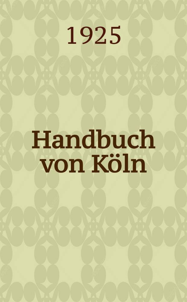 Handbuch von Köln
