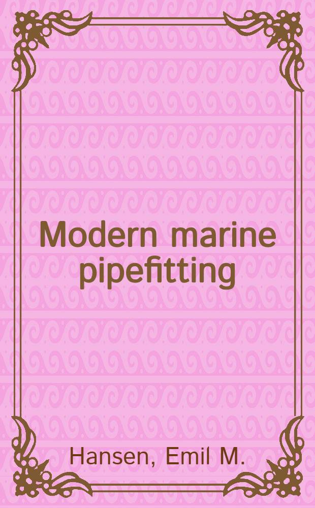 Modern marine pipefitting