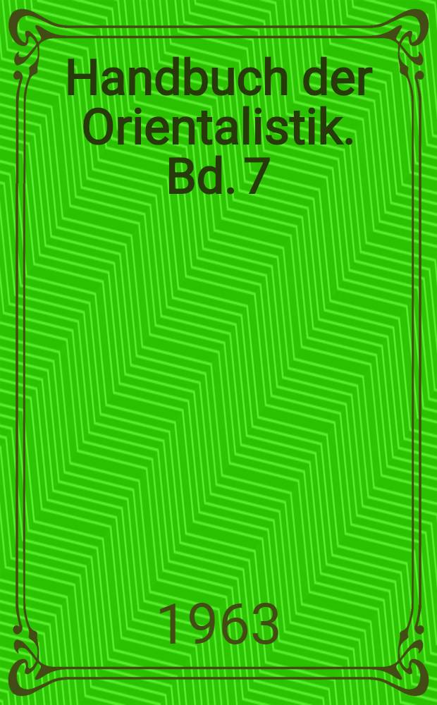 Handbuch der Orientalistik. Bd. 7 : Armenisch und kaukasische Sprachen