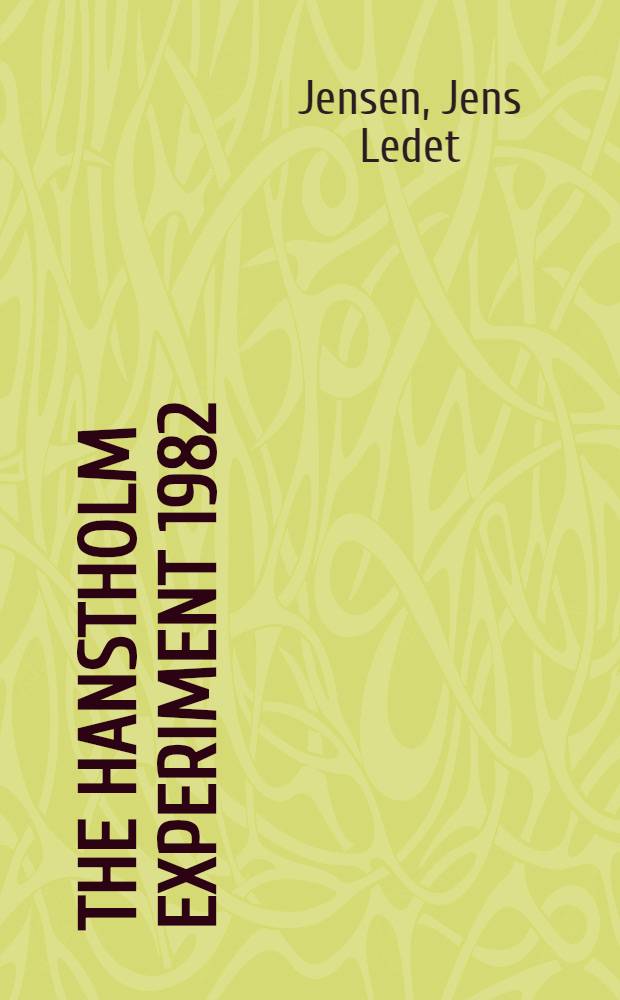 The Hanstholm experiment 1982 : Sand grain saltation on a beach