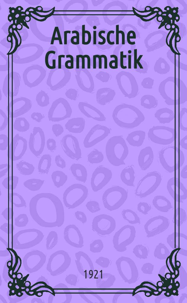 Arabische Grammatik