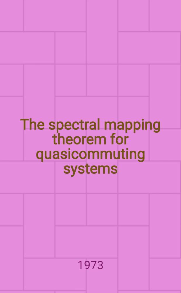 The spectral mapping theorem for quasicommuting systems