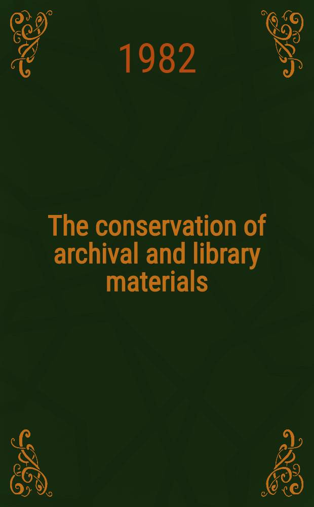 The conservation of archival and library materials : A resource guide to audiovisual aids