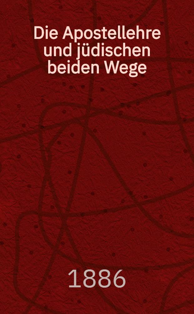 Die Apostellehre und jüdischen beiden Wege