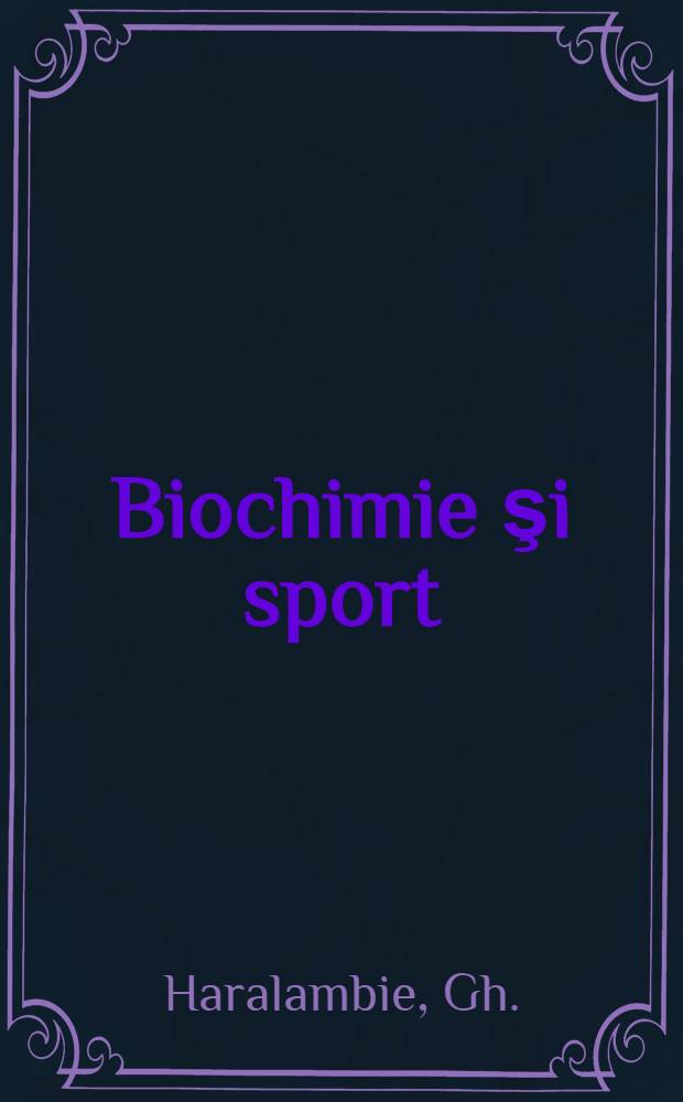 Biochimie şi sport