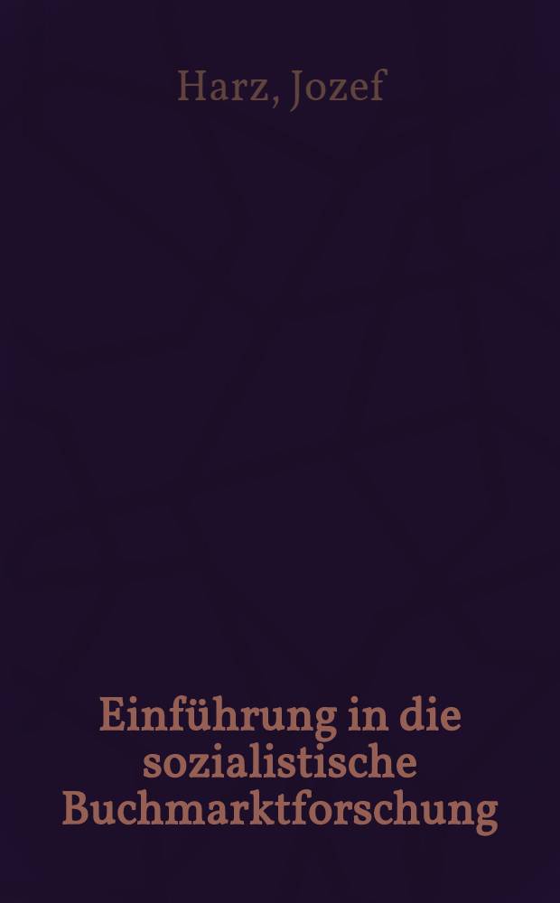 Einführung in die sozialistische Buchmarktforschung