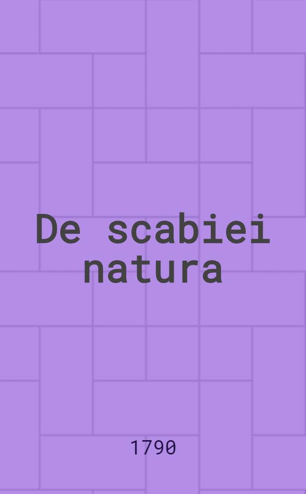 De scabiei natura