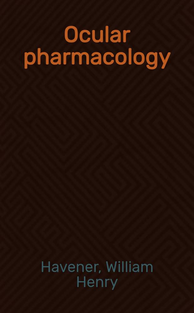 Ocular pharmacology