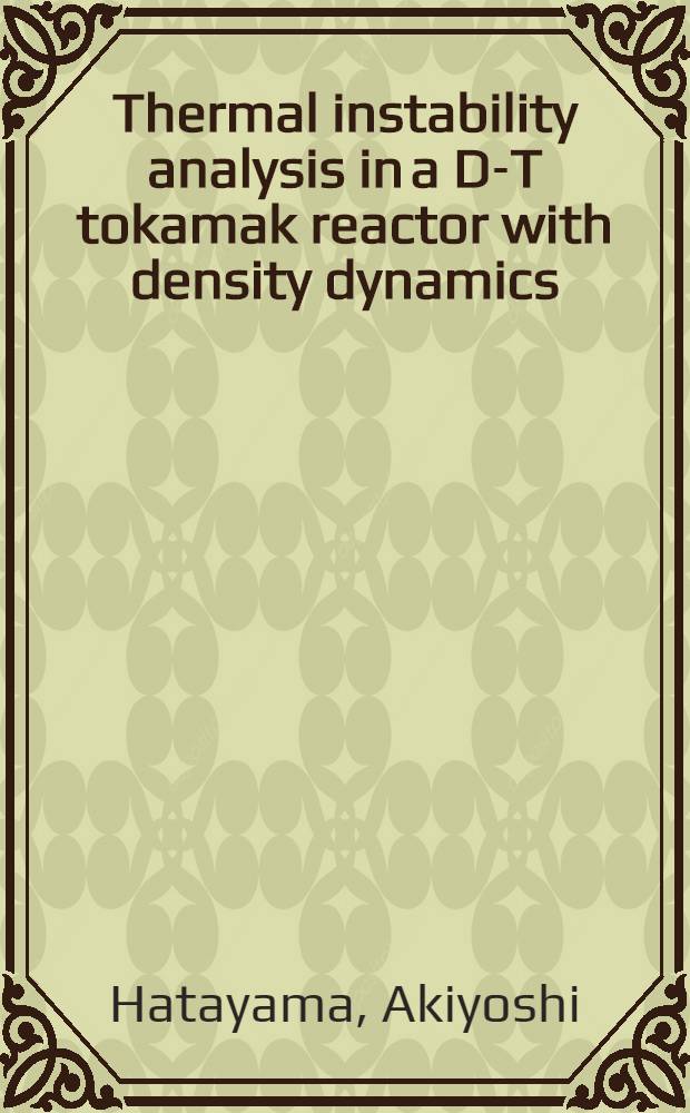 Thermal instability analysis in a D-T tokamak reactor with density dynamics