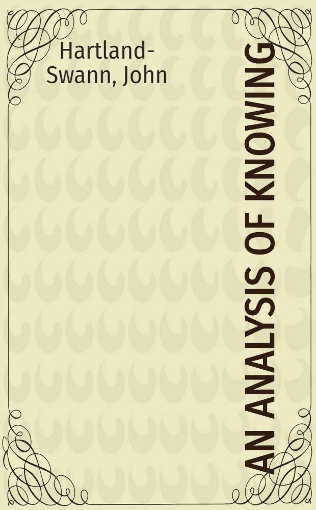 An analysis of knowing