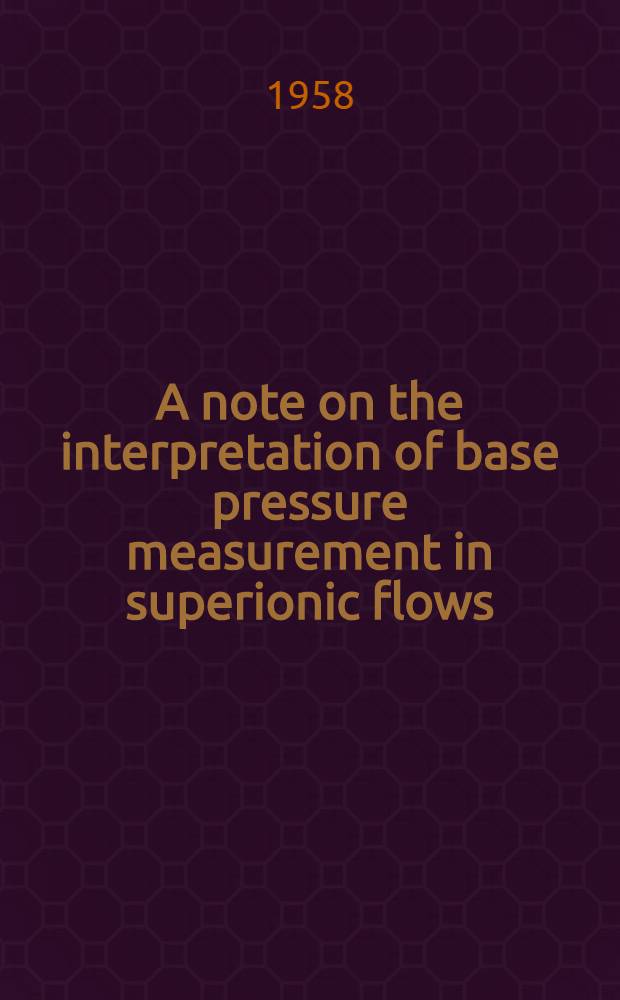 A note on the interpretation of base pressure measurement in superionic flows