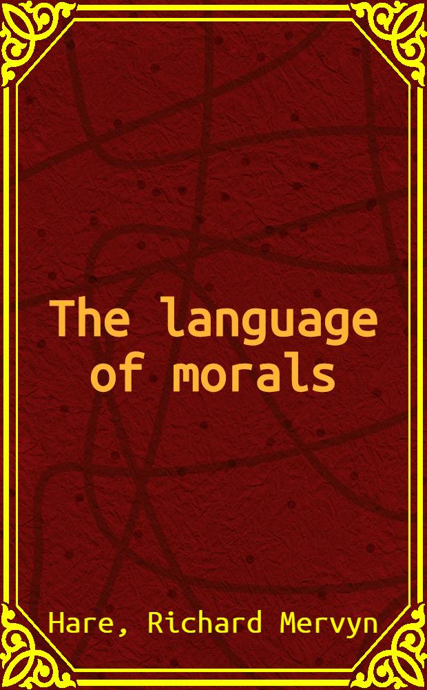 The language of morals