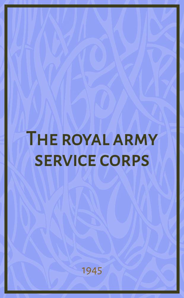 The royal army service corps