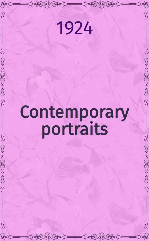 Contemporary portraits