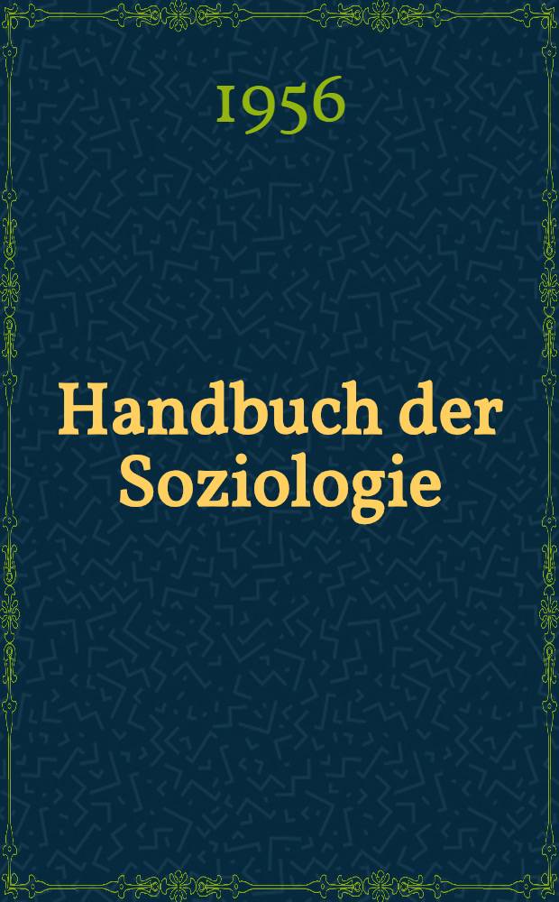 Handbuch der Soziologie
