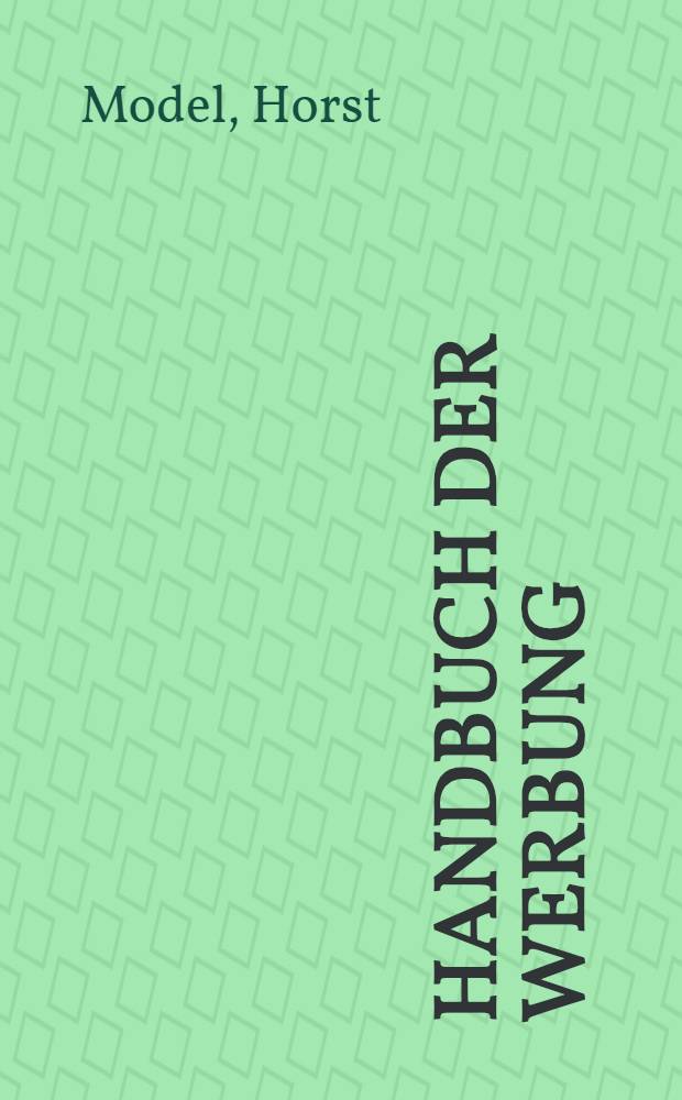 Handbuch der Werbung