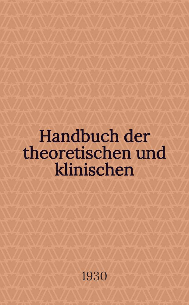 Handbuch der theoretischen und klinischen (allgemeinen und speziellen) Röntgenkunde. Bd. 2 : Otologische Röntgendiagnostik. Klinischer Beitrag : Die Wertung und Verwendung der Röntgenbefunde in der Otologie