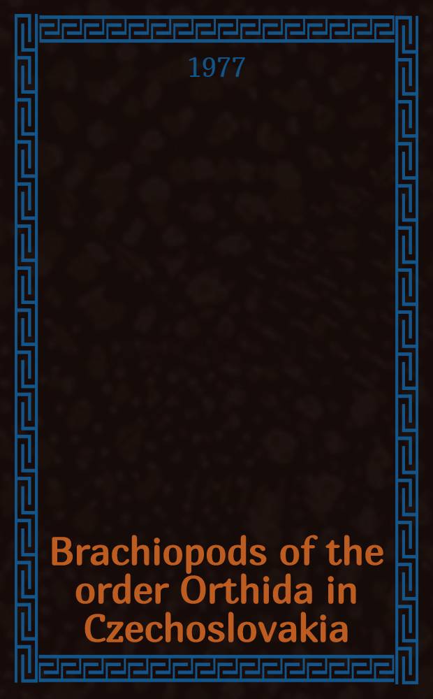 Brachiopods of the order Orthida in Czechoslovakia