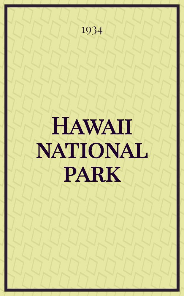 Hawaii national park