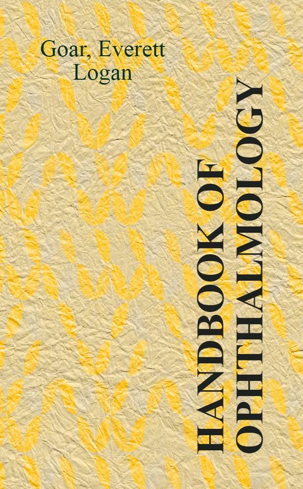 Handbook of ophthalmology