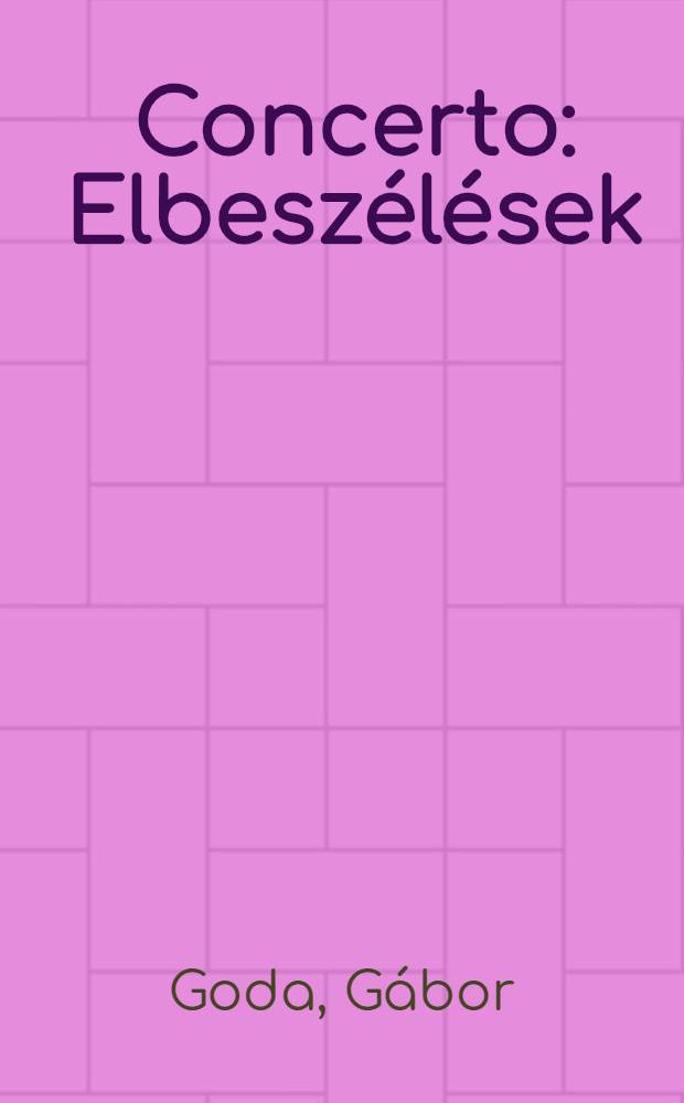 Concerto : Elbeszélések