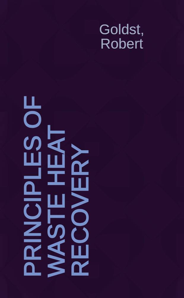 Principles of waste heat recovery