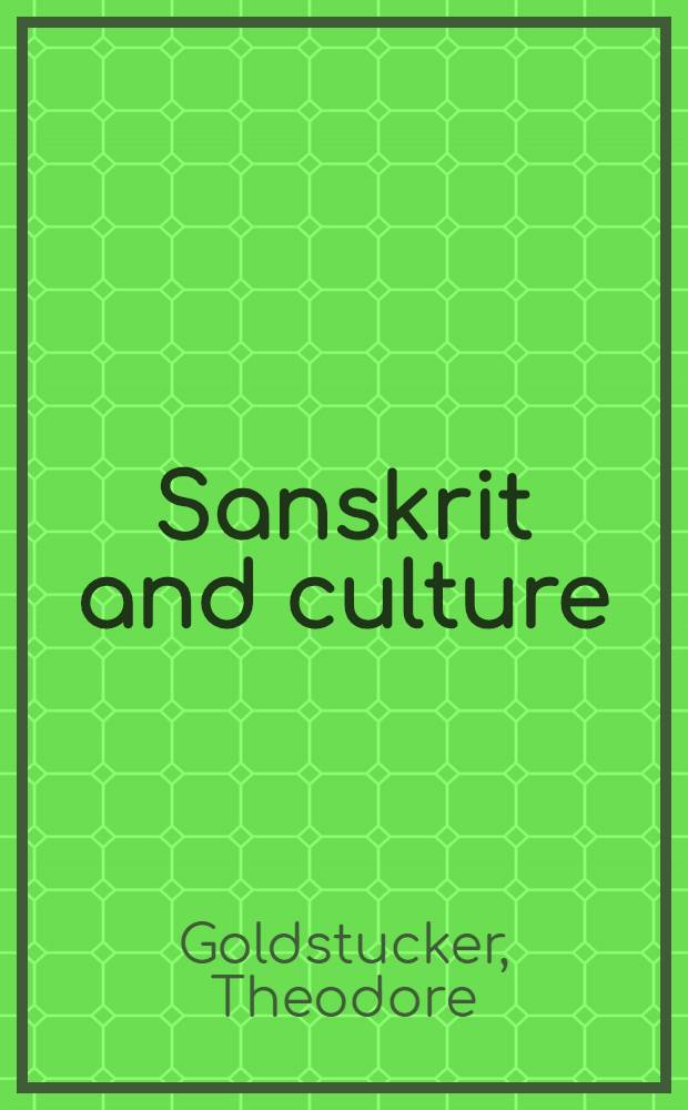 Sanskrit and culture