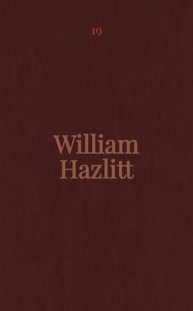 William Hazlitt