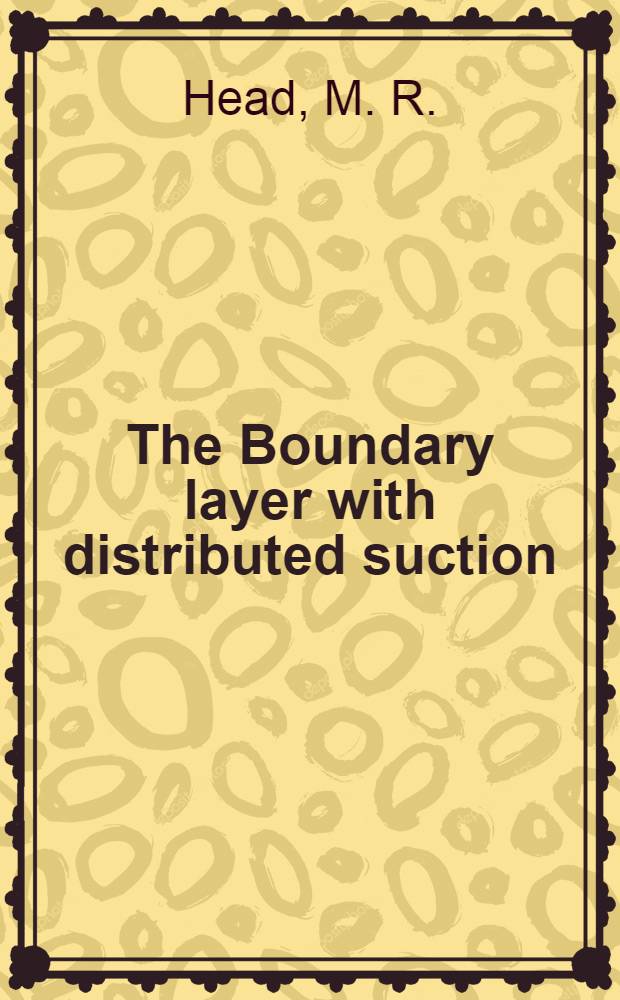 The Boundary layer with distributed suction