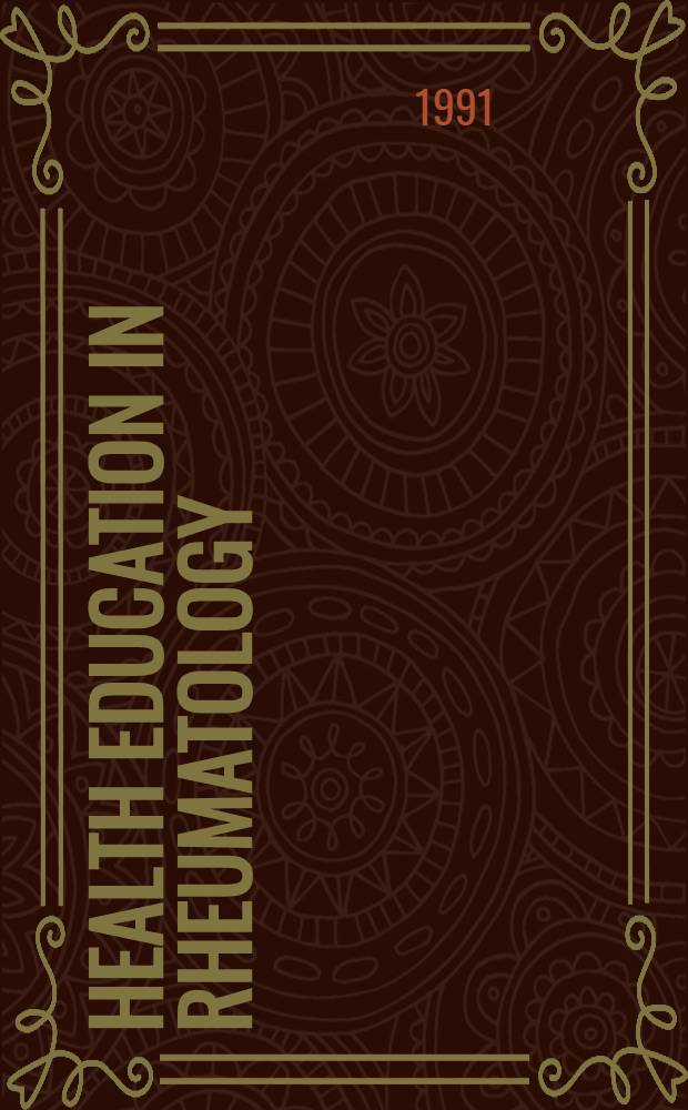 Health education in rheumatology