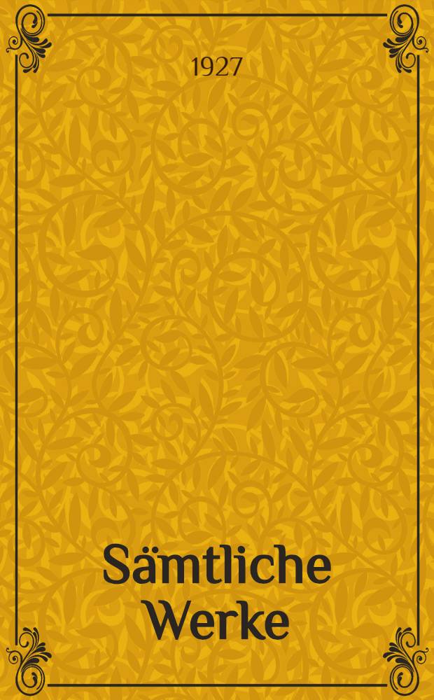 Sämtliche Werke