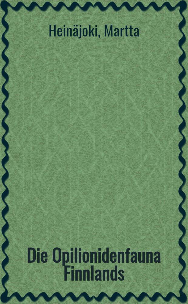 Die Opilionidenfauna Finnlands