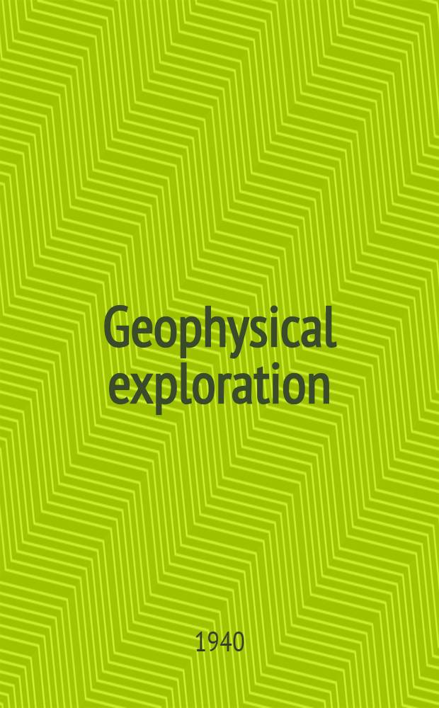 Geophysical exploration