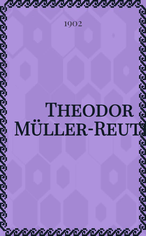 Theodor M&uuml;ller-Reuter : Hackelberends Begr&auml;bnis f&uuml;r Chor und grosses Orchester komponiert und Richard Strauss gewidmet. Op. 24